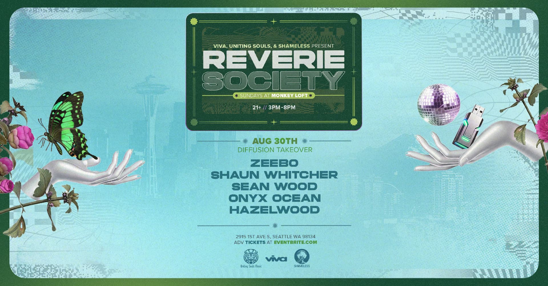 Reverie Society: Diffusion Takeover at Monkey Loft, Seattle WA