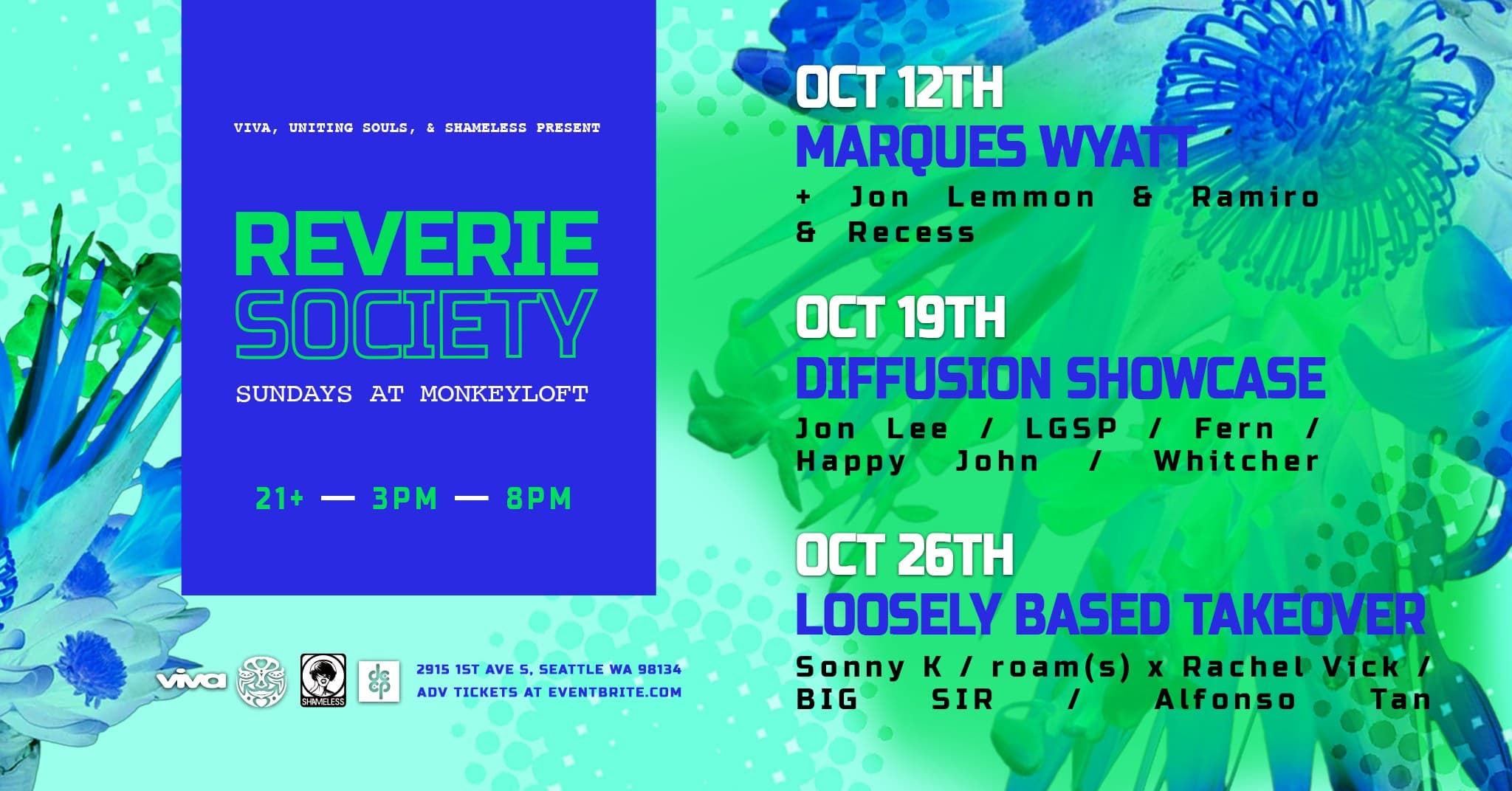 Reverie Society: Diffusion Showcase at Monkey Loft, Seattle WA