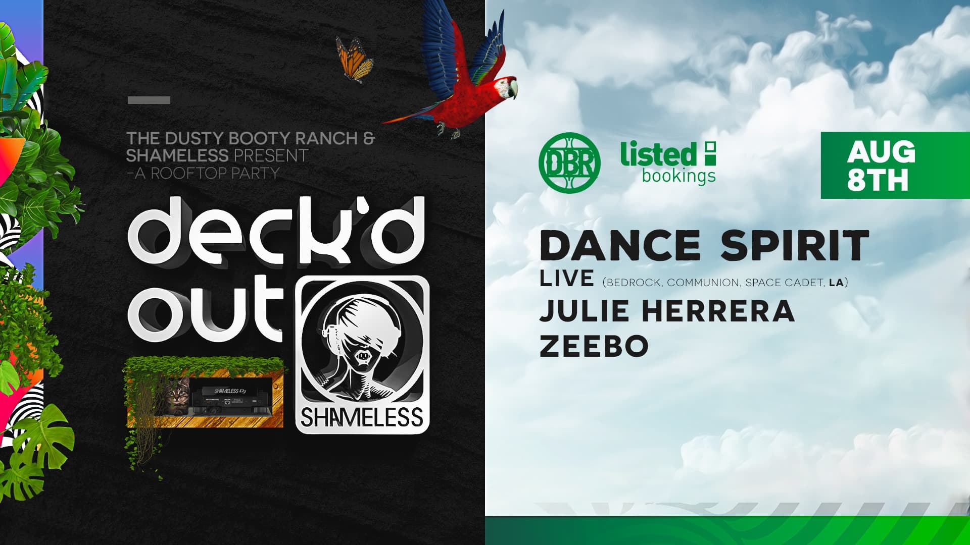 Deck'd Out #8 Dance Spirit live (LA) - DBR Fundraiser at Monkey Loft, Seattle WA