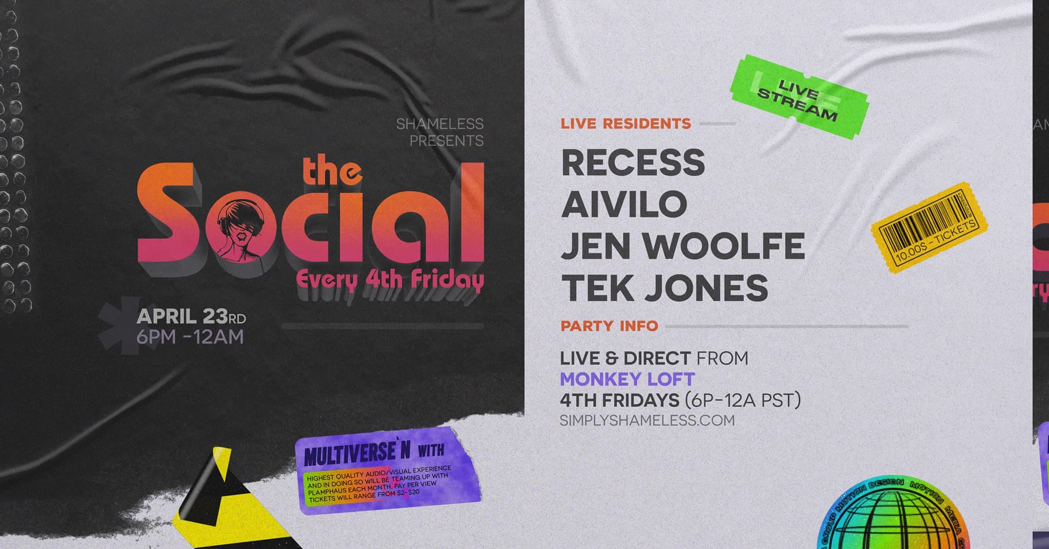 The Social Returns! Live & direct from Monkey Loft at Seattle, Seattle WA