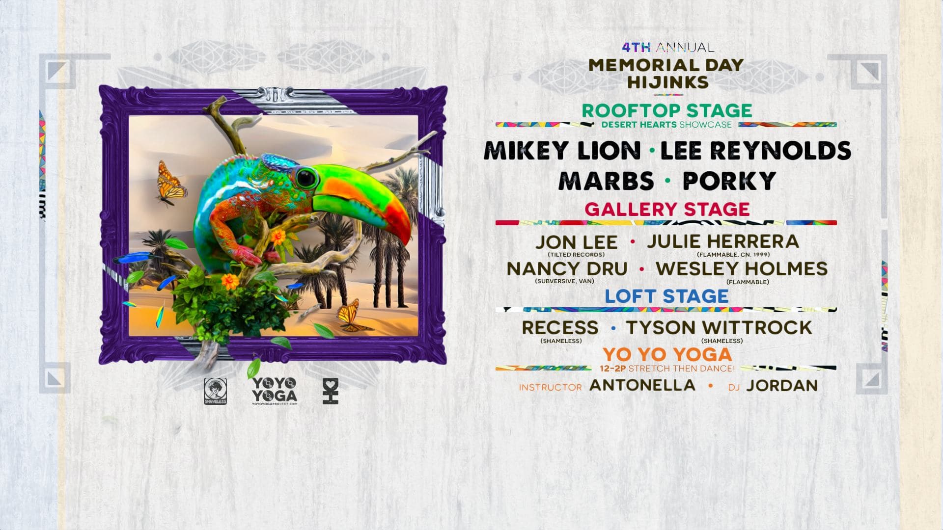 4th Annual Memorial Day Hijinks w/ Desert Hearts at Monkey Loft, Seattle WA