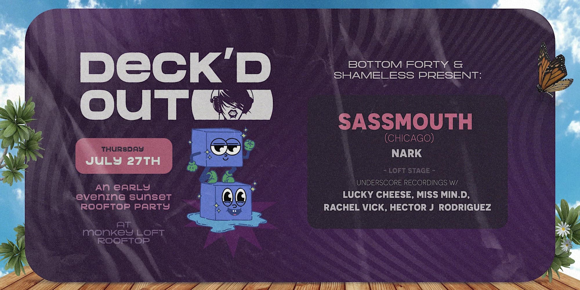Deck'd Out #5 w/ Sassmouth (Chicago) at Monkey Loft, Seattle WA