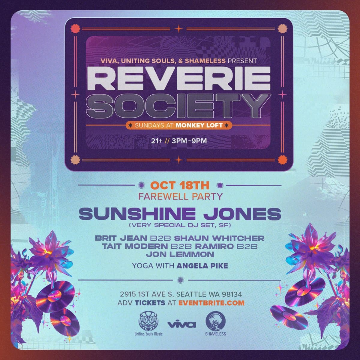 Reverie Society: Farewell Party w/ Sunshine Jones