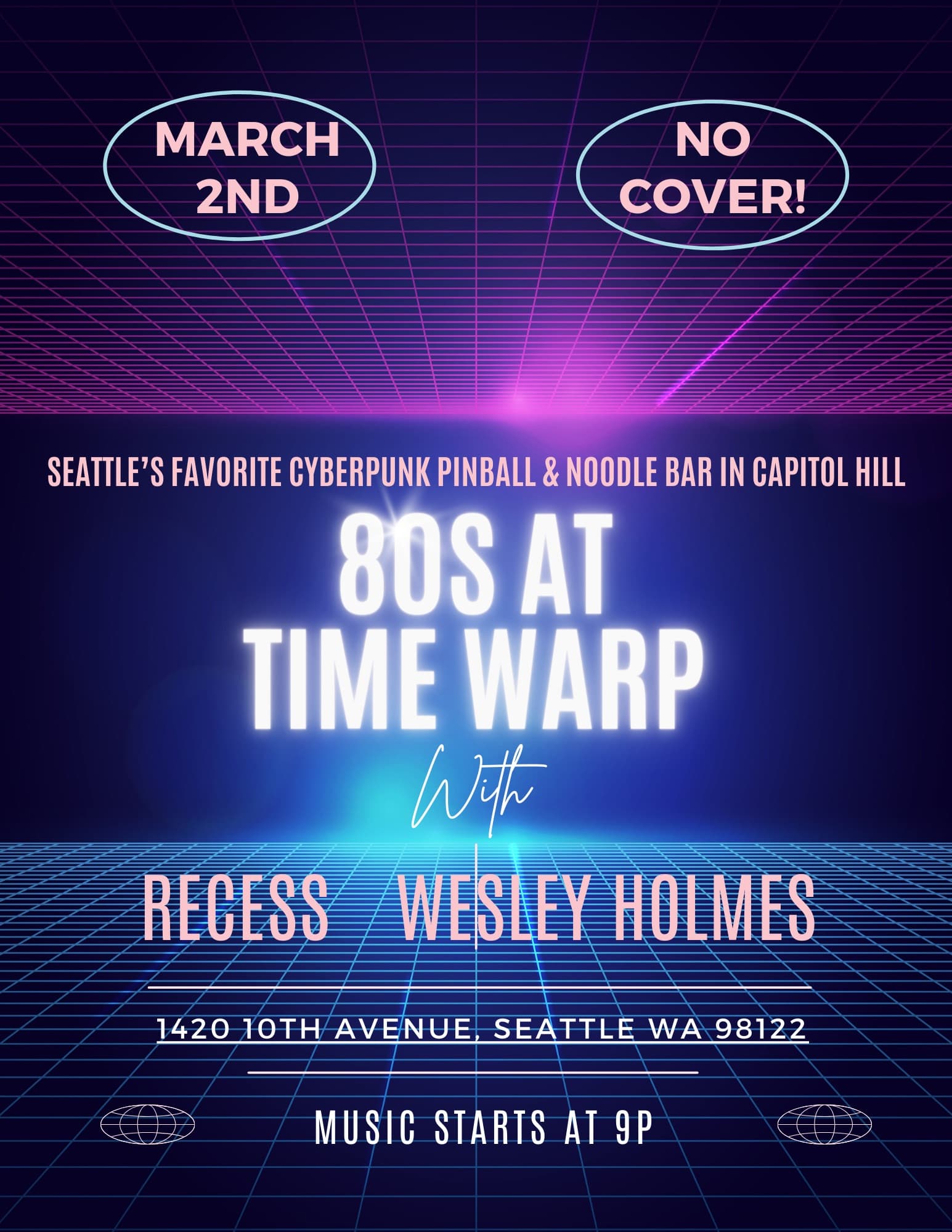 80s at Time Warp (Capitol Hill) at 1420 10th Avenue, Seattle WA