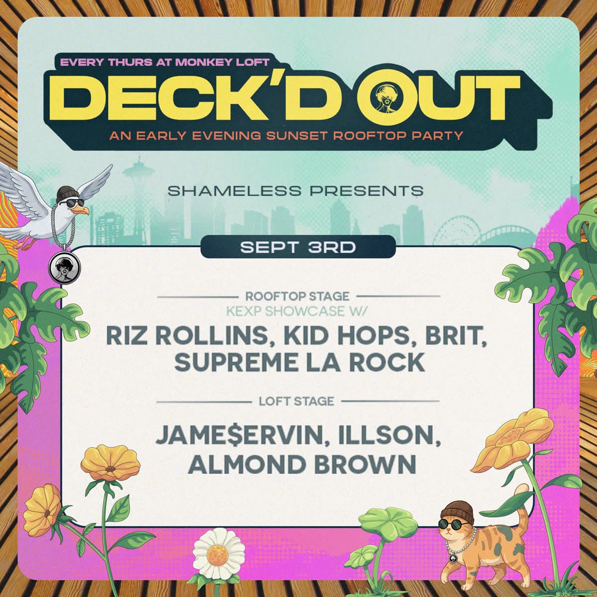 Deck'd Out #12 Shameless Presents KEXP Showcase + more